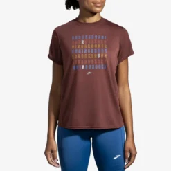 Brooks Distance Graphic Short Sleeve Spring 2022 Women's -BROOKS Shop 057202 234 1