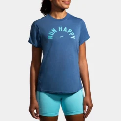 Brooks Distance Graphic Short Sleeve Spring 2022 Women's -BROOKS Shop 057202 452 1
