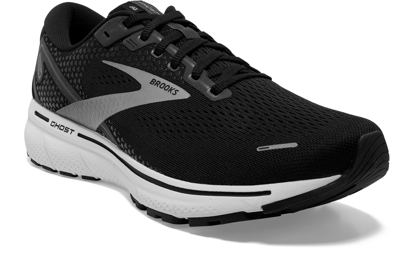 BROOKS Women's Ghost 14 (057 - Black/White/Silver) 3 BROOKS Women's Ghost 14 (057 - Black/White/Silver) - Image 3