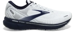 BROOKS Men's Ghost 14 (190 - White/Grey/Navy)