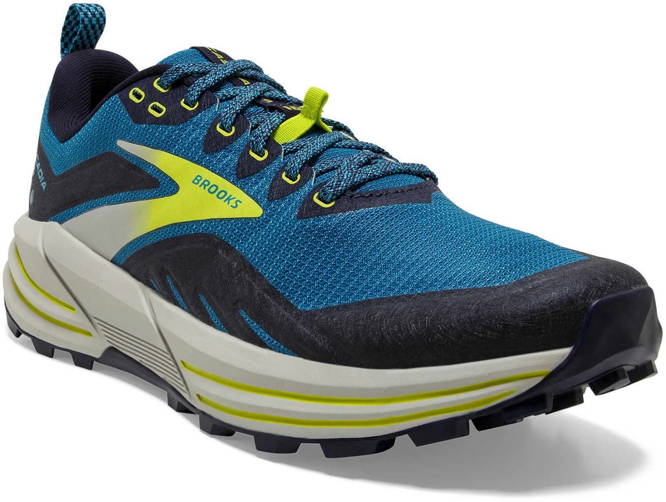 BROOKS Men's Cascadia 16 (469 - Mykonos Blue/Peacoat/Lime) 3 BROOKS Men's Cascadia 16 (469 - Mykonos Blue/Peacoat/Lime) - Image 3
