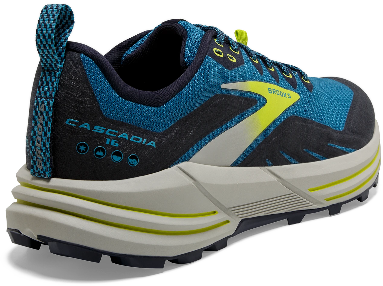 BROOKS Men's Cascadia 16 (469 - Mykonos Blue/Peacoat/Lime) 4 BROOKS Men's Cascadia 16 (469 - Mykonos Blue/Peacoat/Lime) - Image 4