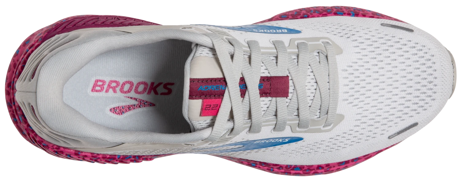 BROOKS Women's Adrenaline GTS 22 (160 - White/Oyster/Brilliant) 4 BROOKS Women's Adrenaline GTS 22 (160 - White/Oyster/Brilliant) - Image 4