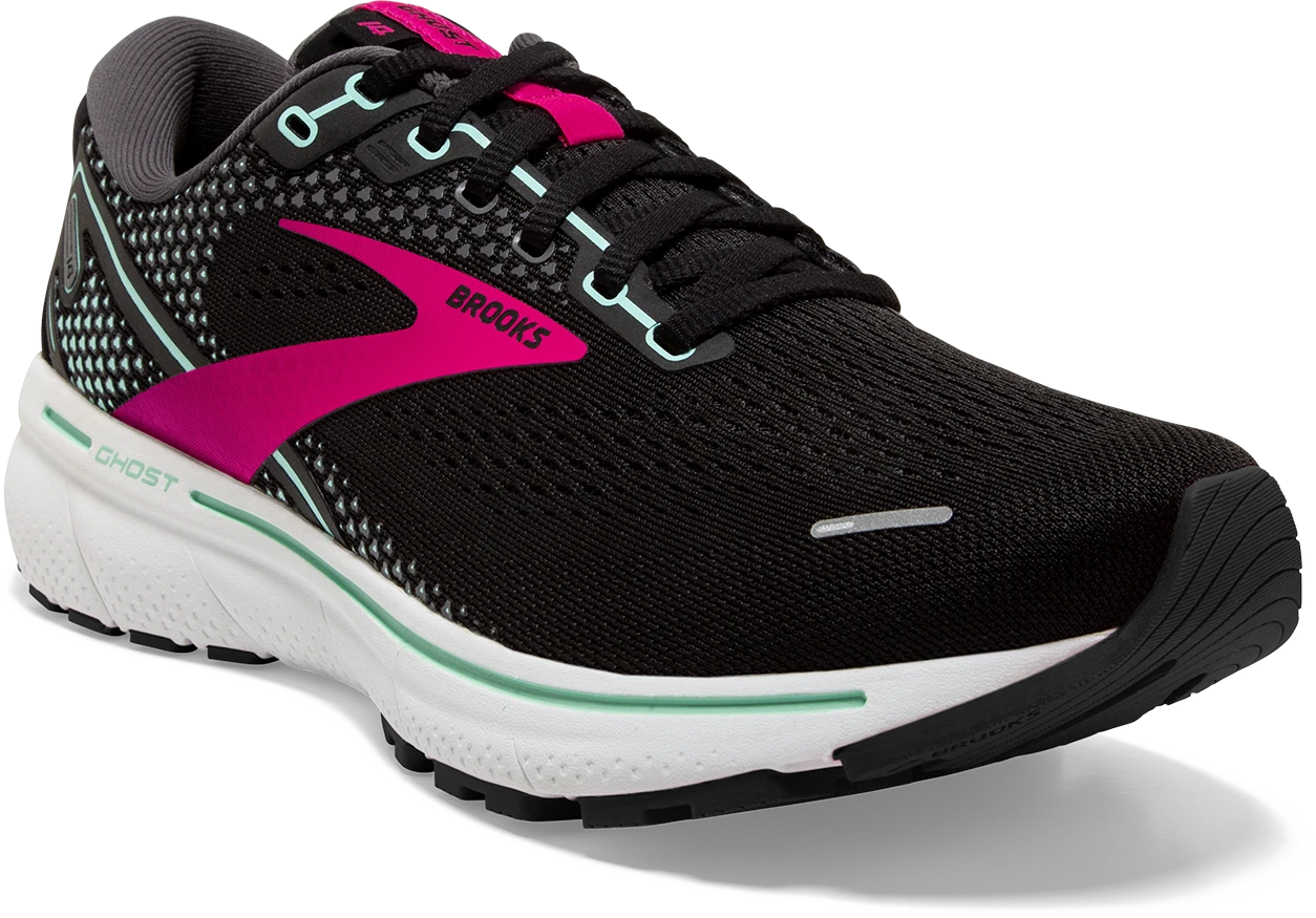 BROOKS Women's Ghost 14 (013 - Black/Pink/Yucca) 3 BROOKS Women's Ghost 14 (013 - Black/Pink/Yucca) - Image 3