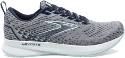 BROOKS Women's Levitate 5 (069 - Grey/Peacoat/Blue Light)