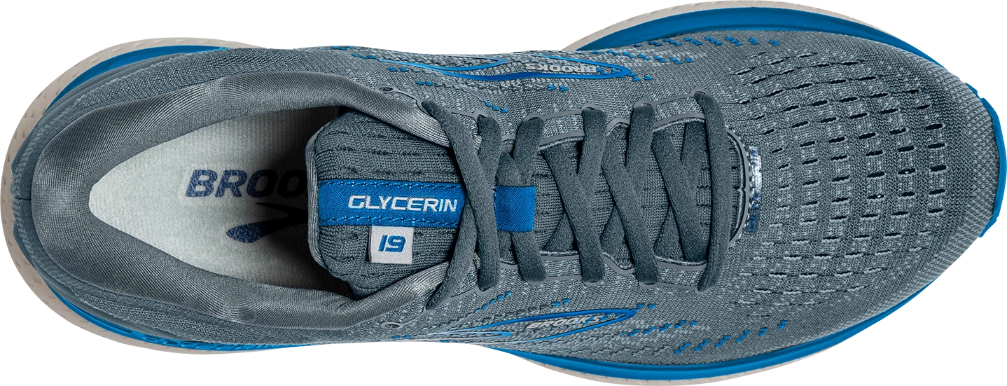 BROOKS Men’s Glycerin 19 (095 - Quarry/Grey/Dark Blue) 4 BROOKS Men’s Glycerin 19 (095 - Quarry/Grey/Dark Blue) - Image 4