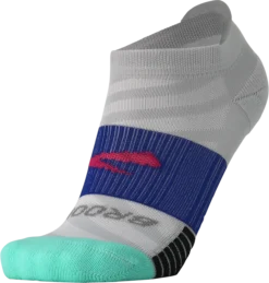 BROOKS Ghost Lite No Show Sock 2-Pack (612 - Pink/Salt & Light Grey/Salt) -BROOKS Shop 280496 612 D3 Ghost Lite No Show 2 Pack