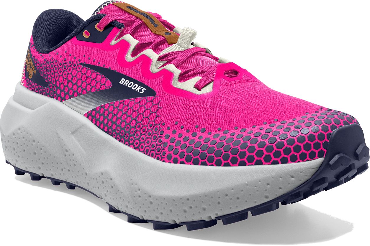 BROOKS Women’s Caldera 6 (645 - Pink Glo/Peacoat/Marshmallow) 3 BROOKS Women’s Caldera 6 (645 - Pink Glo/Peacoat/Marshmallow) - Image 3