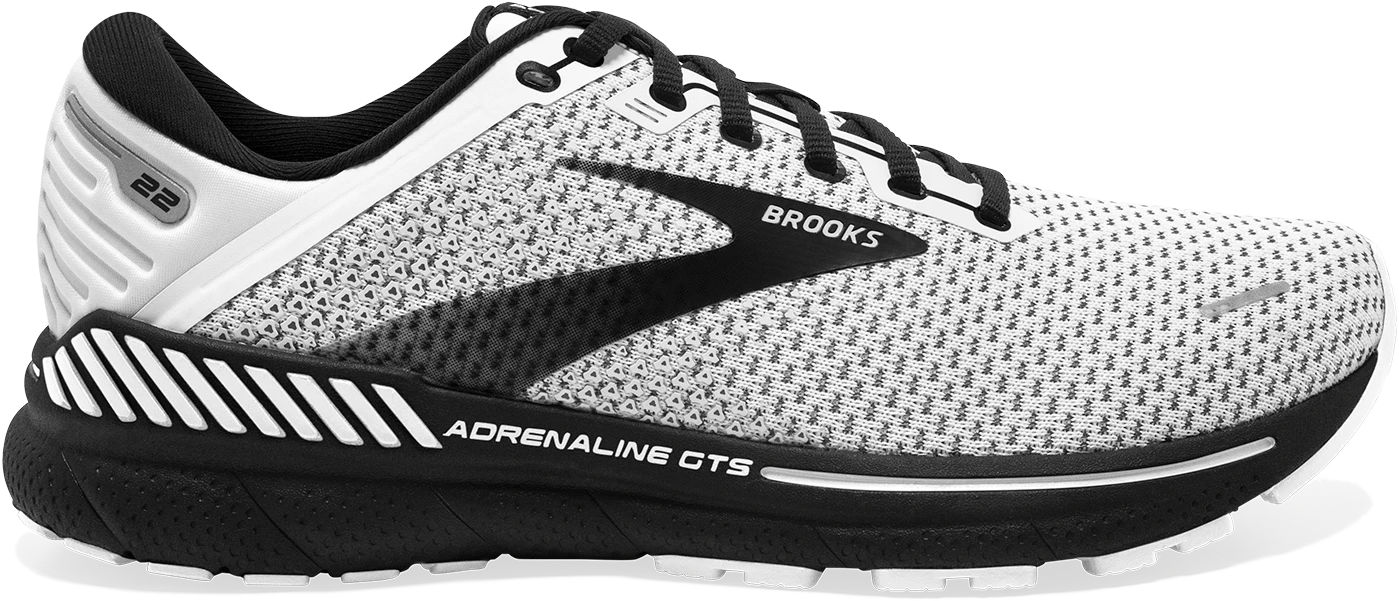 BROOKS Women's Adrenaline GTS 22 (135 - White/Grey/Black) 1 BROOKS Women's Adrenaline GTS 22 (135 - White/Grey/Black)