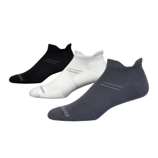 BROOKS Run-In 3-Pack Socks (006 - Asphalt/White/Black) -BROOKS Shop 741544 006 lf run in 3 pack unisex running sock
