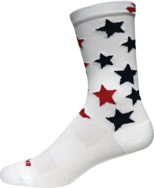 Tempo Knit Crew Sock (108 - Red & Blue Star/Brooks Run USA) -BROOKS Shop 742372 108 lf Tempo Knit In Crew