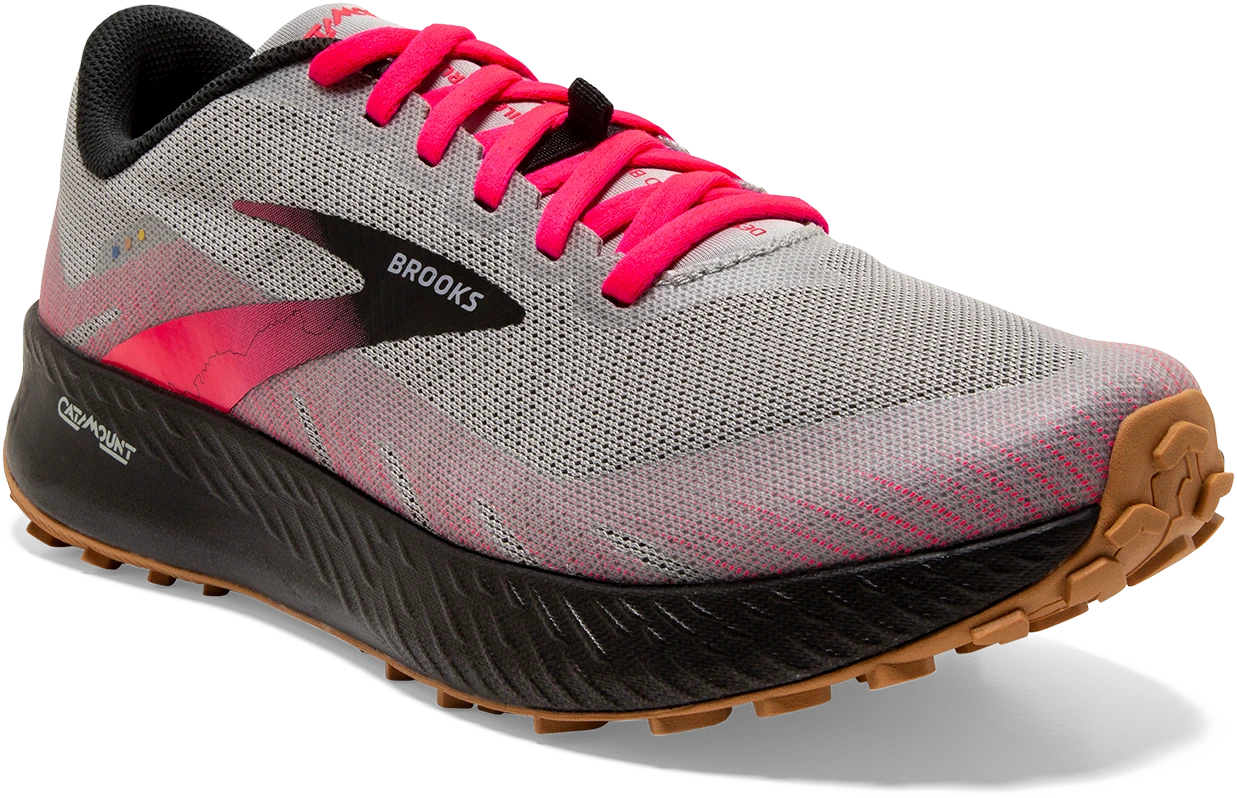 BROOKS Women's Catamount (098 - Alloy/Pink/Black) 3 BROOKS Women's Catamount (098 - Alloy/Pink/Black) - Image 3