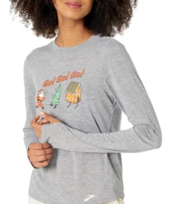 Brooks Run Merry Distance Graphic Long Sleeve -BROOKS Shop 91BSKzEkFpL