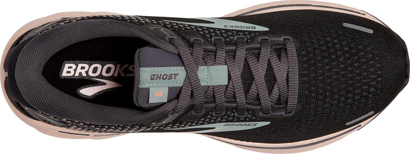 BROOKS Women's Ghost 14 (026 - Black/Pearl/Peach) 5 BROOKS Women's Ghost 14 (026 - Black/Pearl/Peach) - Image 5