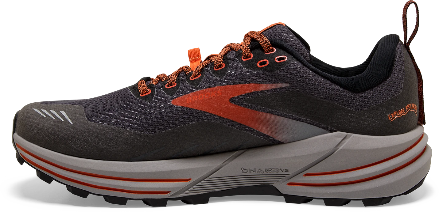 BROOKS Men's Cascadia 16 GTX (060 - Black/Ebony/Cinnabar) 2 BROOKS Men's Cascadia 16 GTX (060 - Black/Ebony/Cinnabar) - Image 2