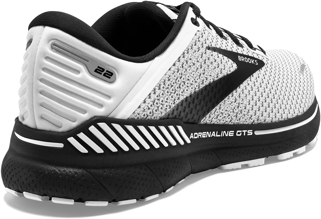 BROOKS Women's Adrenaline GTS 22 (135 - White/Grey/Black) 4 BROOKS Women's Adrenaline GTS 22 (135 - White/Grey/Black) - Image 4